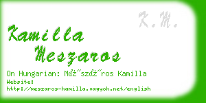 kamilla meszaros business card